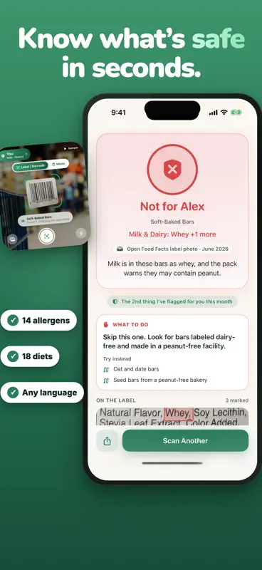 SafeBite: Escáner de Alergias screenshot 1 of 9