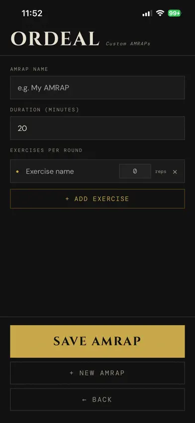 Ordeal: AMRAP Tracker screenshot 3