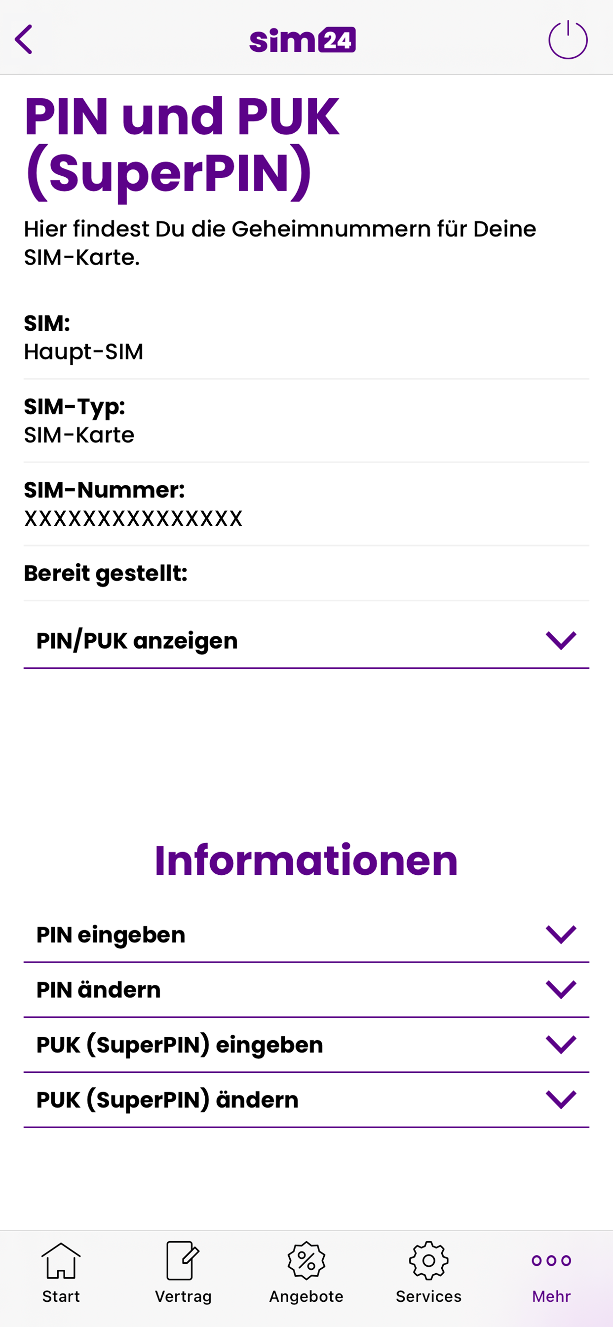 sim24 Servicewelt