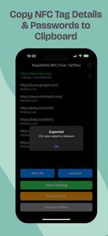 RapidWriteNFC screenshot