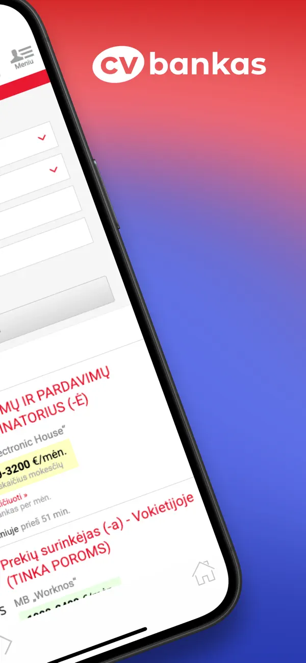 Screenshot #2 pour CVbankas.lt