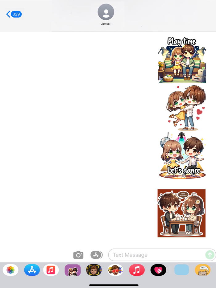 Maria and Adam Couple Stickers