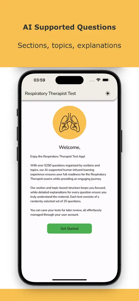 Respiratory Therapist Test Screenshot 2