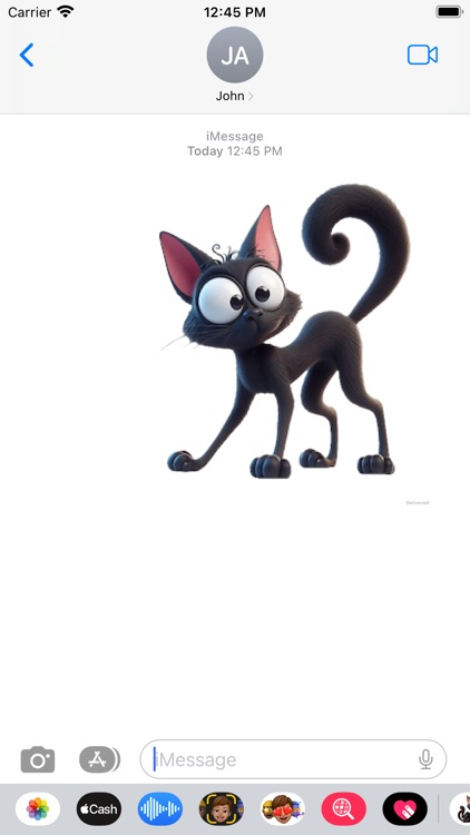 Goofy Black Cat Stickers screenshot-3
