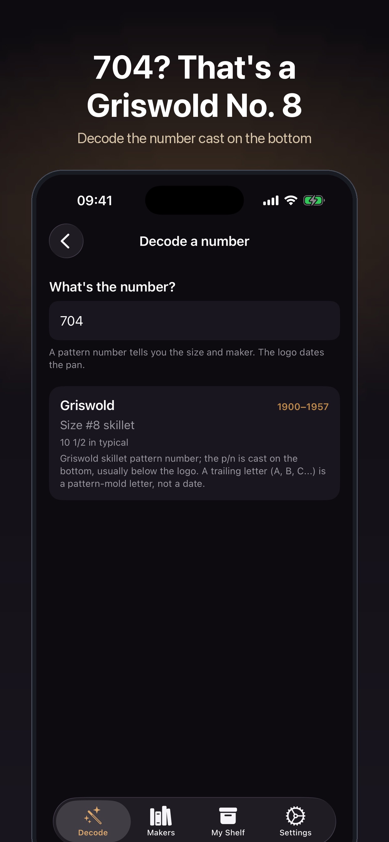 Screenshot 2 of Cast Iron ID: Skillet Value