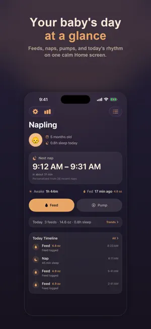 Napling: Baby Sleep Tracker screenshot 1