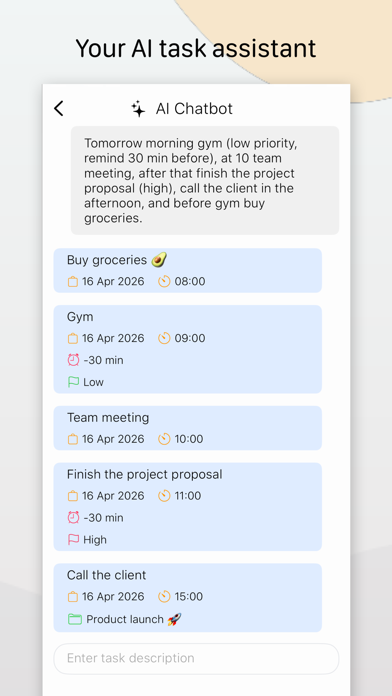 Screenshot #1 pour AssistMe : Liste de tâches IA
