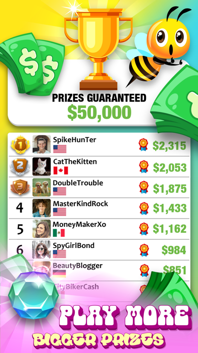 Real Money Games: Bingo Honey Screenshot
