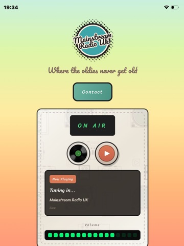 Mainstream Radio UK iPad screenshot