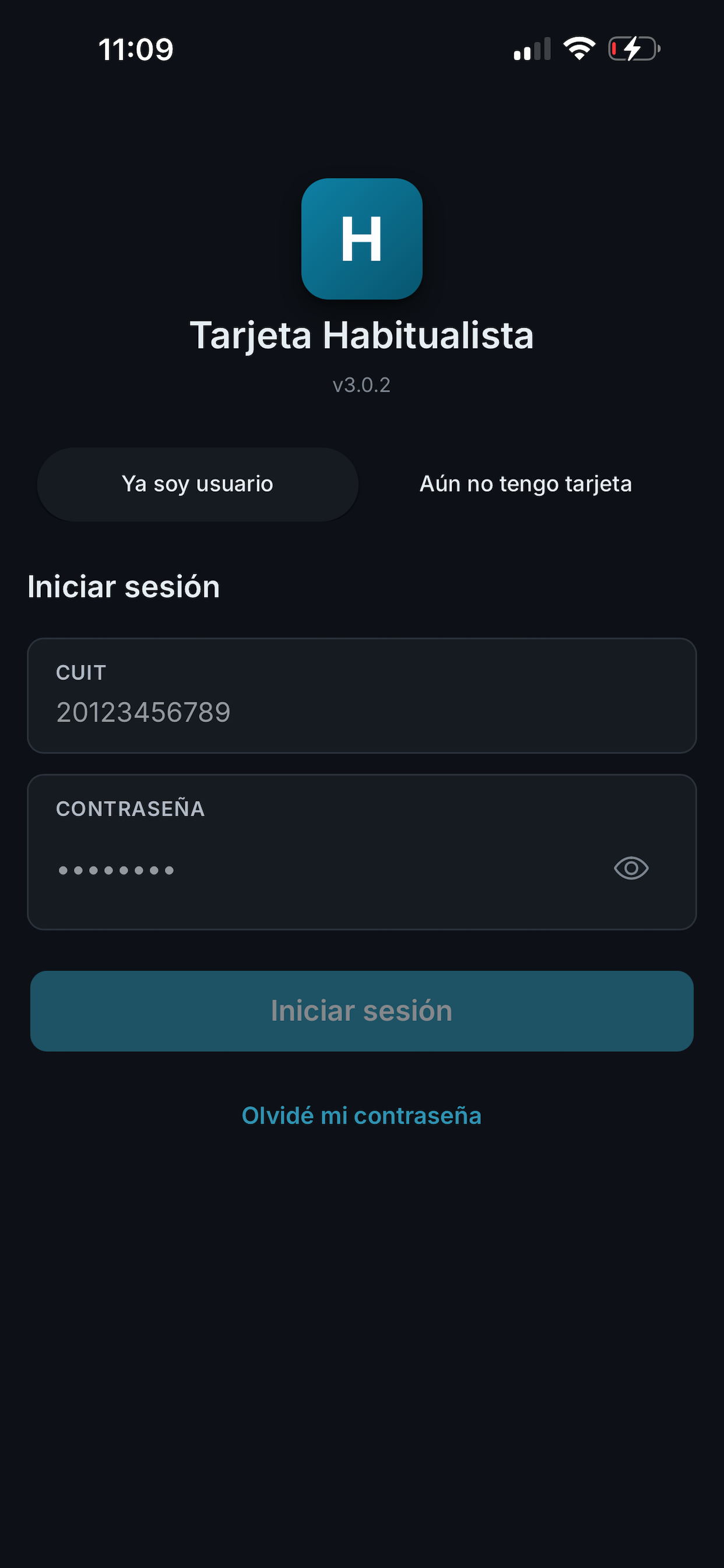 Tarjeta Habitualista