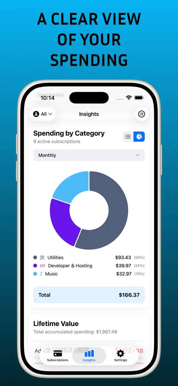 #4. SubsTracker+ (iOS) De: Marcel Mendes Filho