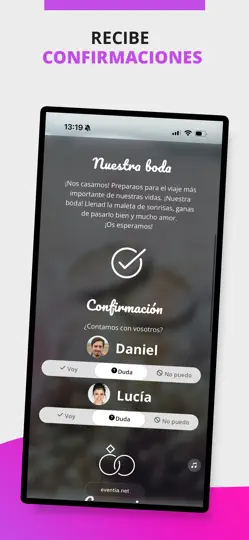 Captura de pantalla de Eventia Invitaciones Digitales en iPhone 5