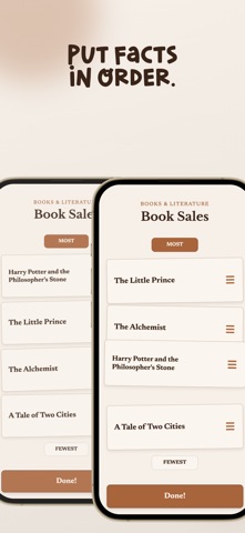 Sort Quiz: Trivia sorting game screenshot