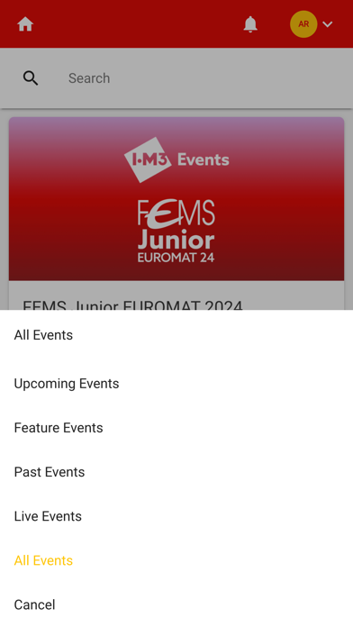 IOM3 Event App Screenshot