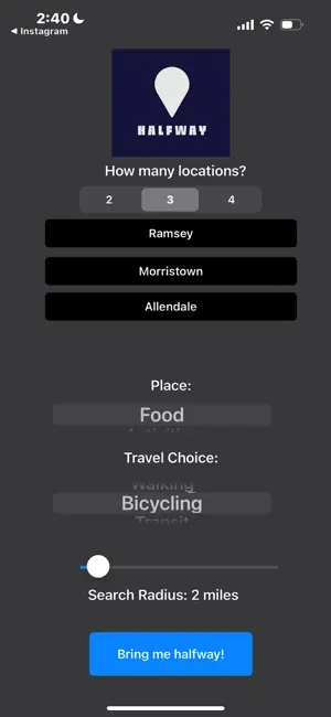 Halfway Finder screenshot 3