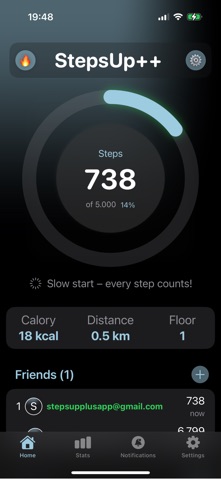 Daily Steps Counter: StepsUp++ Screenshot 1 of 7