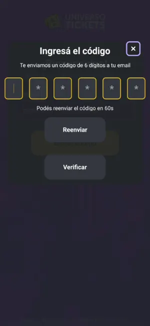 Universo Tickets iPhone screenshot 3