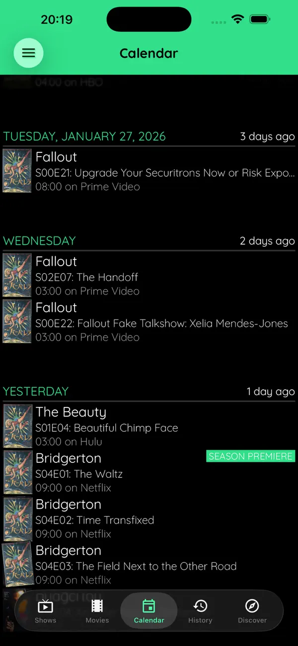 #2. TV Show & Movie Tracker (iOS) By: Jonathan ANTOINE