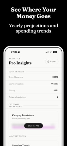 Vittra - Subscription Tracker Screenshot 3 of 5