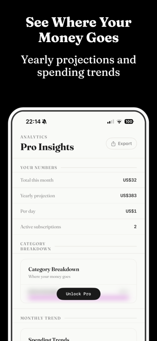 Vittra - Subscription Tracker Screenshot 3 of 5