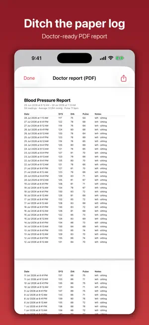 BP Diary - Blood Pressure Log screenshot 3