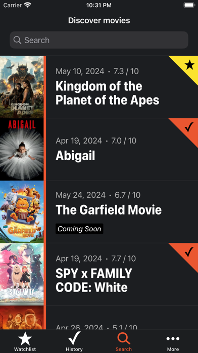 Cineaste App Screenshot