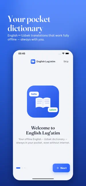 English Lug'atim — Dictionary screenshot 1