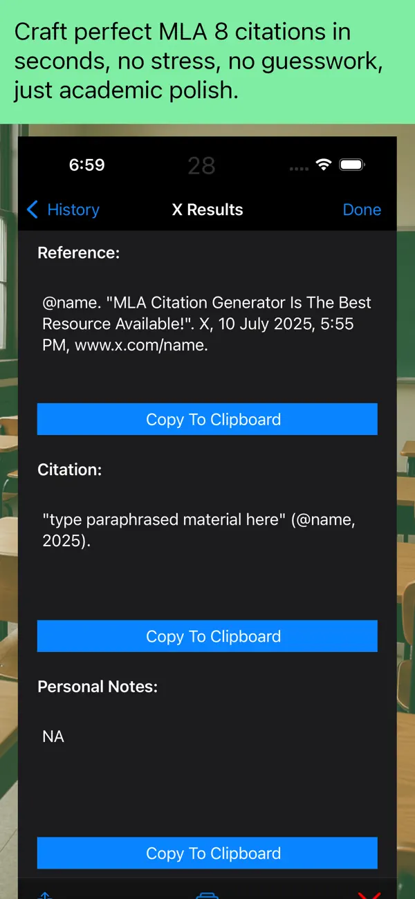 Screenshot #3 pour MLA Citation Generator