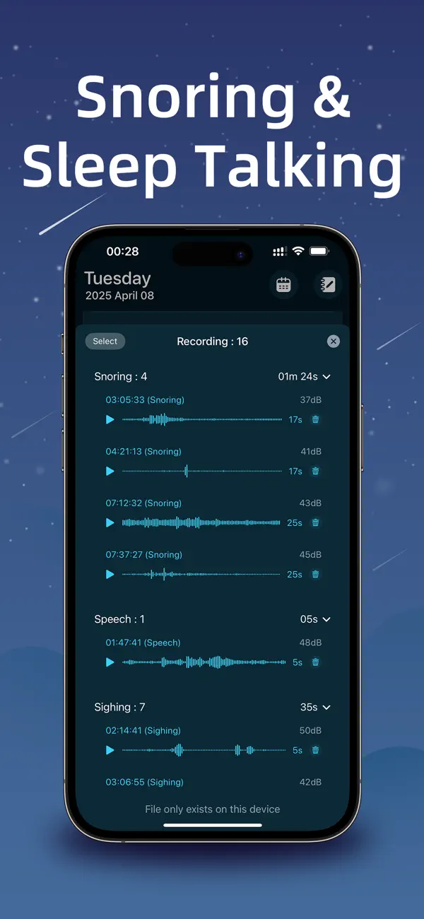 Screenshot #3 pour iSleeper: Sleep Tracker