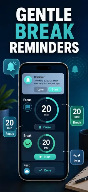 Eye Break Timer: 20-20-20 screenshot 2