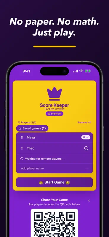 Score Keeper for Five Crowns screenshot 1 of 8