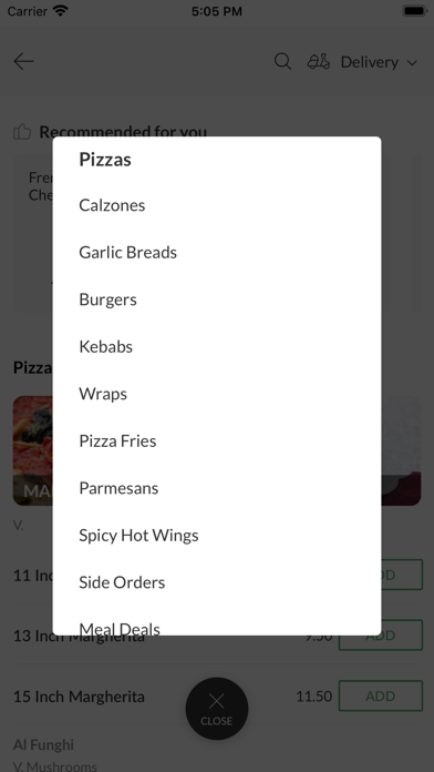 Vikings Pizza York. Screenshot