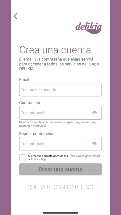 Delikia App Screenshot