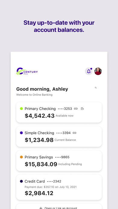 Century Federal Online Banking iPhone screenshot 2 - Finance app