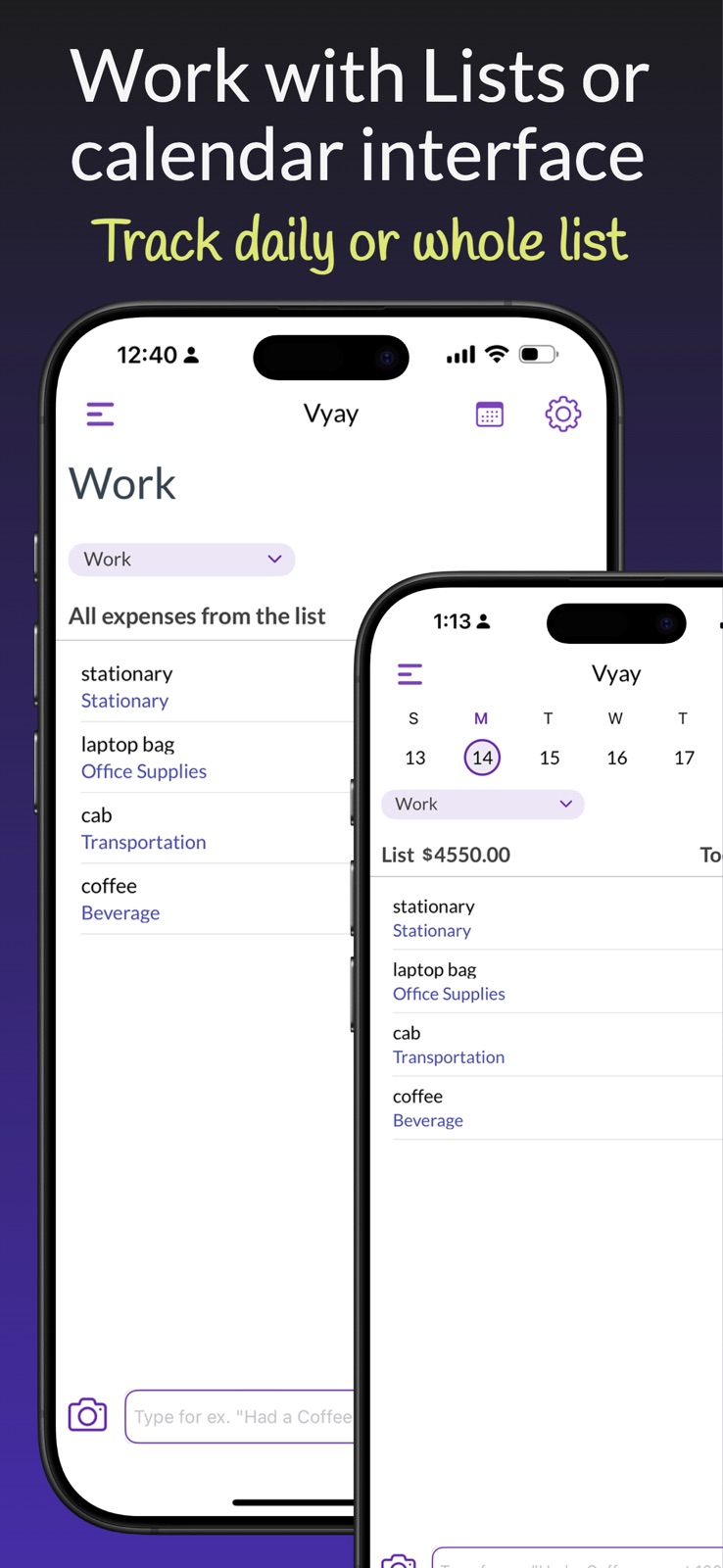 Vyay - AI Expense Tracker iphone screenshot 4