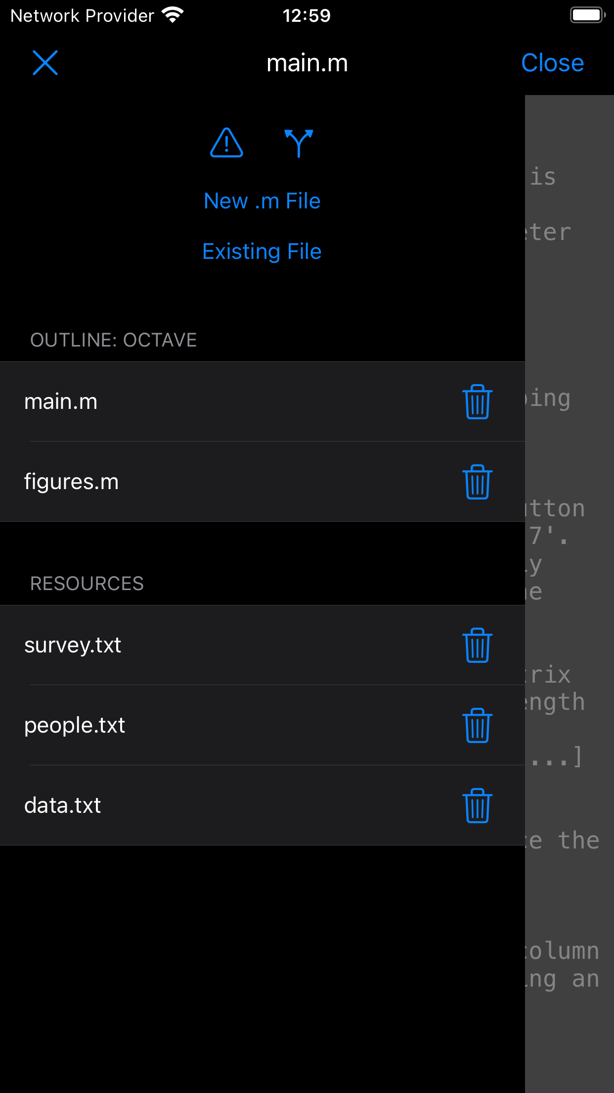 Anoc Octave Editor