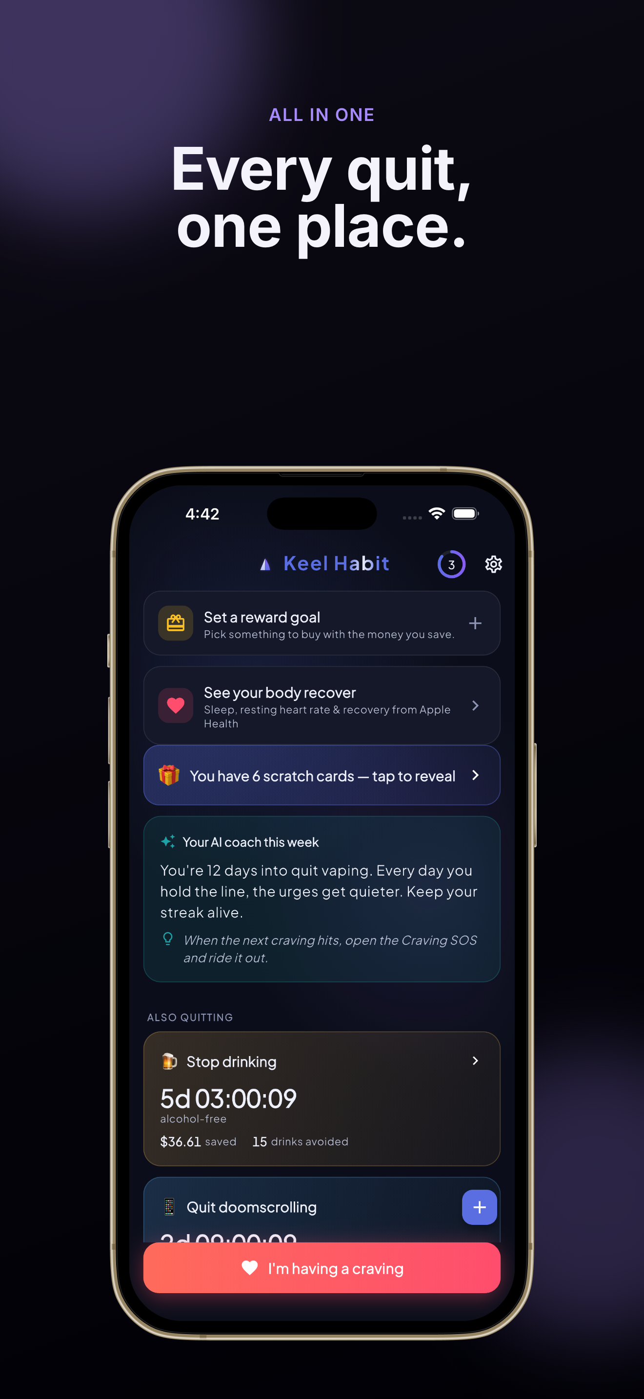 Keel Habit: Quit Bad Habits screenshot 2