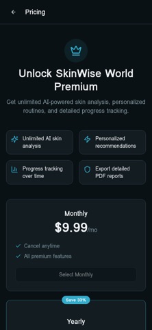 SkinWise World iPhone screenshot