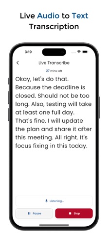 AI Transcript: Audio to Text screenshot