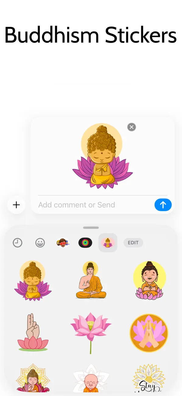 Screenshot #3 pour Buddhism Stickers Set