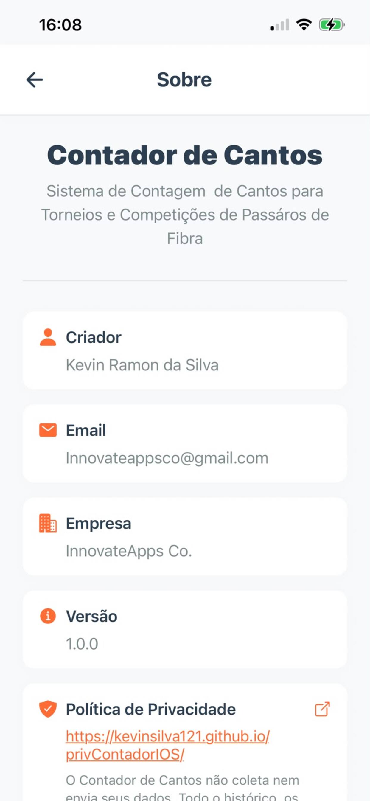 Contador de Cantos screenshot 7