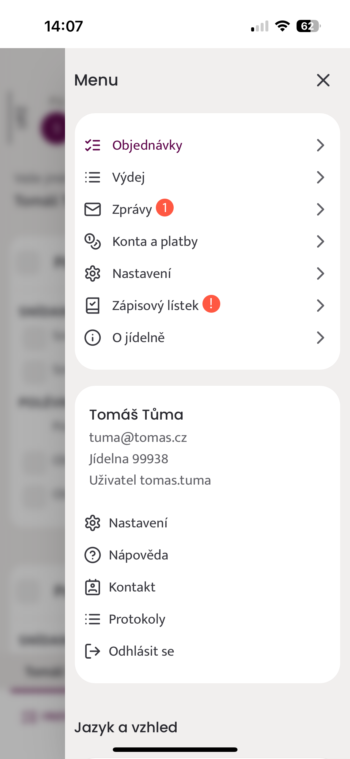 Strava.cz Meal Ordering