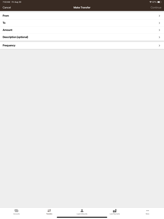 Texas Traditions Mobile iPad screenshot 1 - Finance app