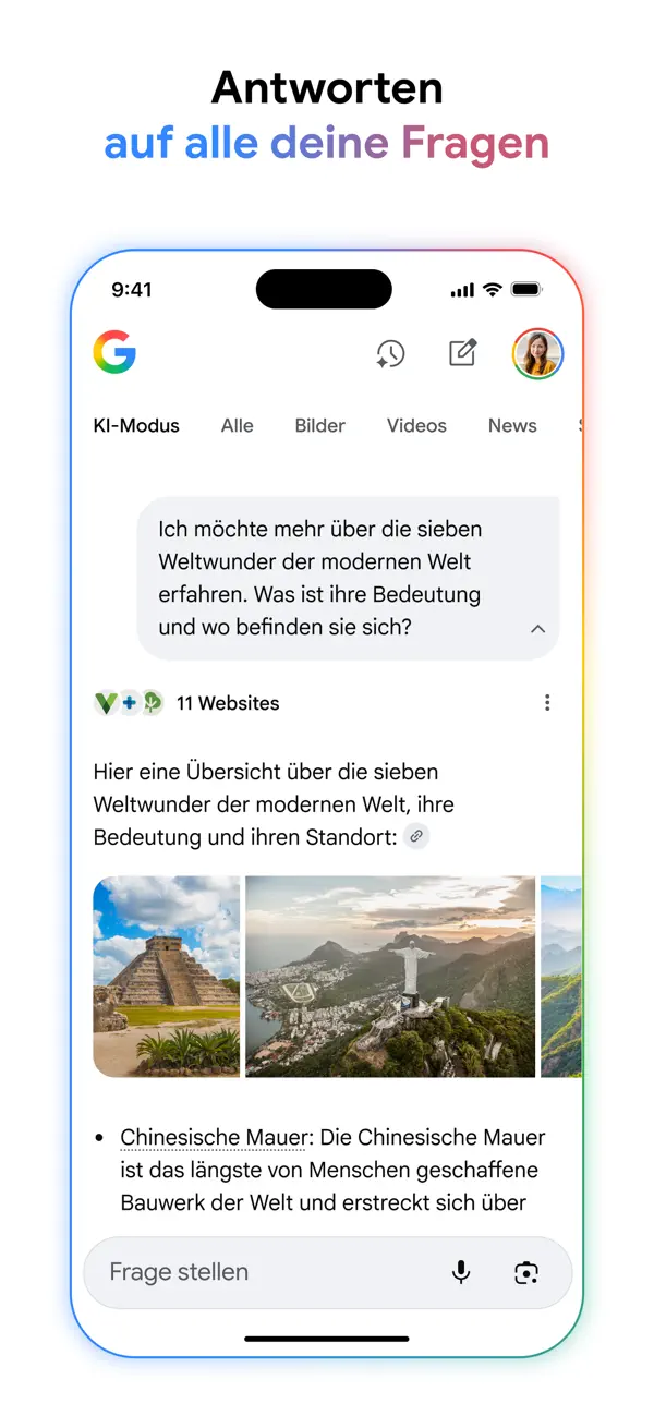 Google iPhone App Screenshot 2 – Dienstprogramme