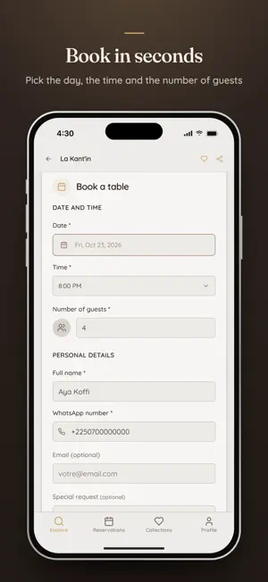 Tabora CI: Abidjan Restaurants screenshot 4