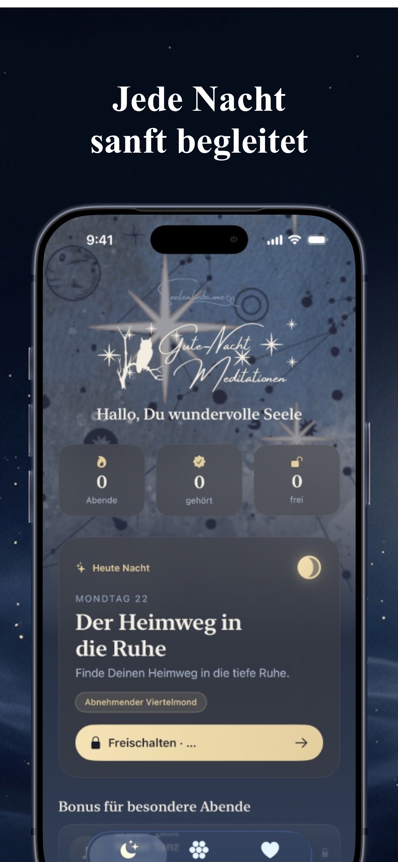 Screenshot 1 of Gute-Nacht Meditationen
