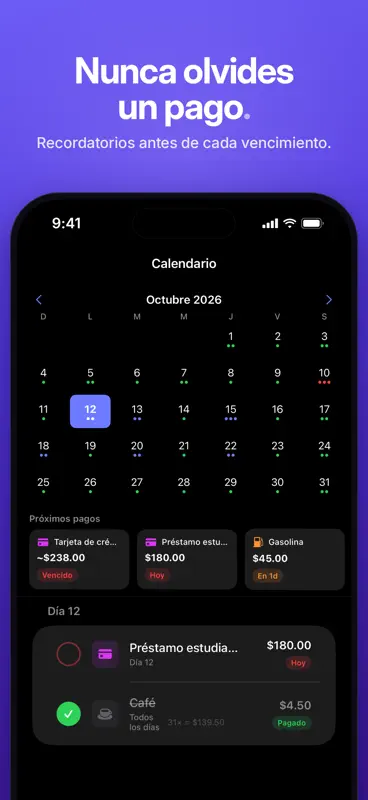 myBills: Control de Pagos screenshot 1 of 7