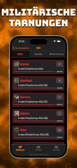 Screenshot von BO6 Tarnungs-Tracker auf dem iPhone 3