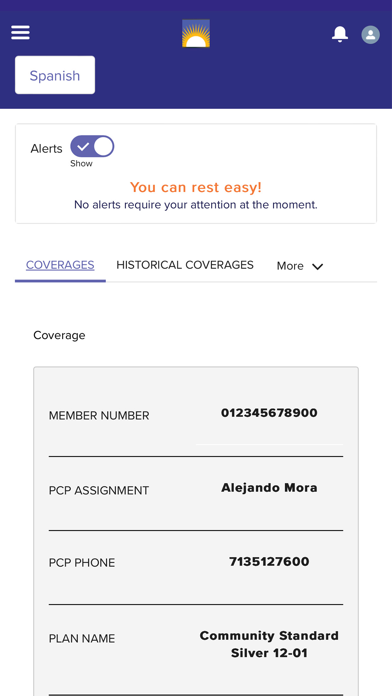 myCommunityHealth app screenshot