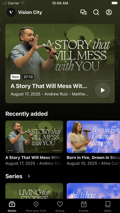 Vision City Church iPhone screenshot 1 - Education app